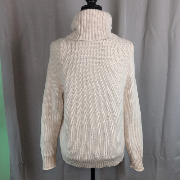 Madewell Cream Turtleneck Sweater with Chunky Knit - Picture 2 of 9
